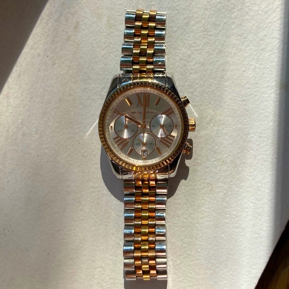 Michael Kors Silver and gold watch